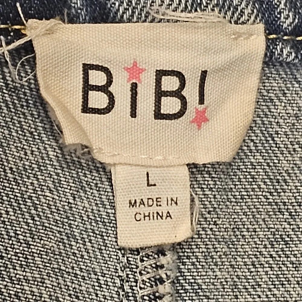 Bibi Wide Leg Light Wash Womens Jeans Button Fly High-Rise Large/‎ Waist 32
